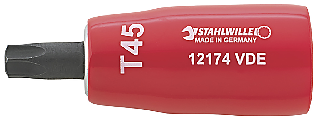 STAHLWILLE 3/8 in Drive Bit Socket, Torx Bit, T25, VDE/1000V, 67 mm Overall Length
