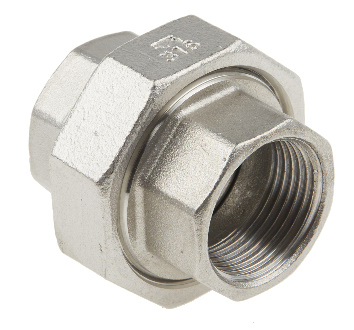 RS PRO Stainless Steel Pipe Fitting, Straight Octagon Union, Female G 3/4in x Female G 3/4in