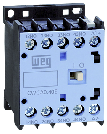 WEG CWCA0 Overload Relay 1NO + 3NC, 10 A Contact Rating, 24 Vdc, 4P