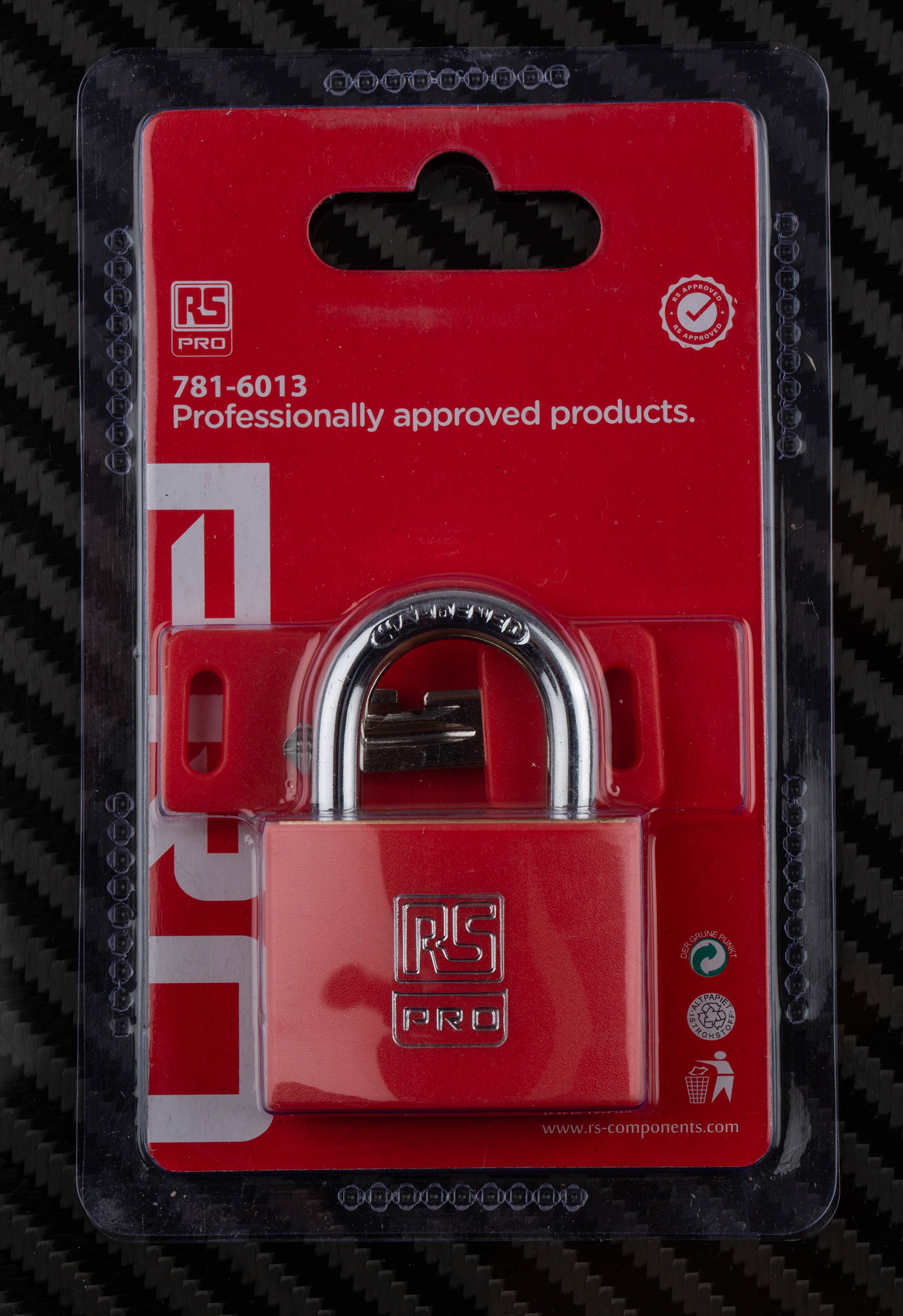 RS PRO Key Brass Padlock, 6mm Shackle, 43mm Body