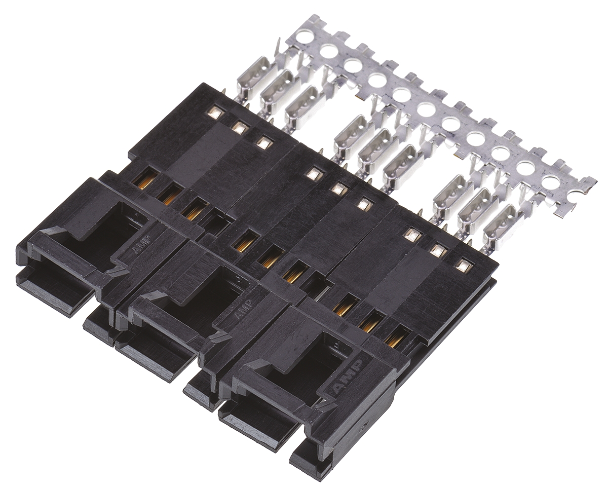 TE Connectivity 3-Way IDC Connector Plug for Cable Mount, 1-Row