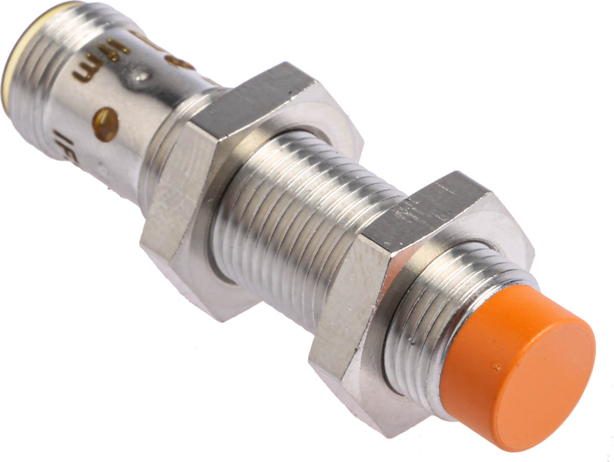 ifm electronic Inductive Threaded Barrel Proximity Sensor, M12, 7 mm Detection, PNP NC, 10 → 36 V dc