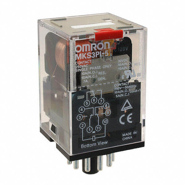 Omron Plug In Power Relay, 230V ac Coil, 10A Switching Current, 3PDT