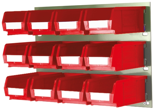 RS PRO PP Storage Bin, 165mm x 100mm x 75mm, Red