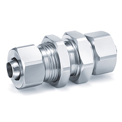 SMC KFG2 Series Bulkhead Union, 4 mm to 4 mm, Tube-to-Tube Connection Style, KFG2E0425-00