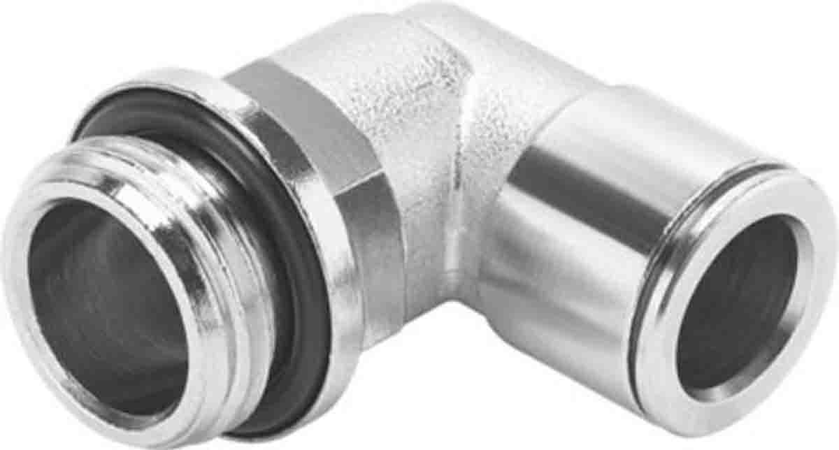 Festo Elbow Threaded Adaptor, G 1/2 Male to Push In 14 mm, Threaded-to-Tube Connection Style, 570461