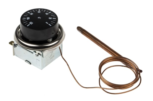 RS PRO Capillary Thermostat, +120°C Max, SPDT, Manual Reset, Panel Mount