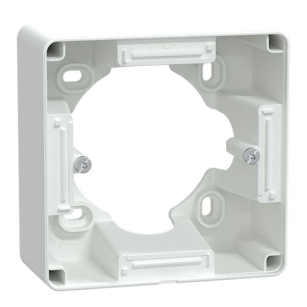Schneider Electric Ovalis White Thermoplastic Back Boxes,  Surface Mount, 1 Gangs, 89 x 89 x 44.4mm