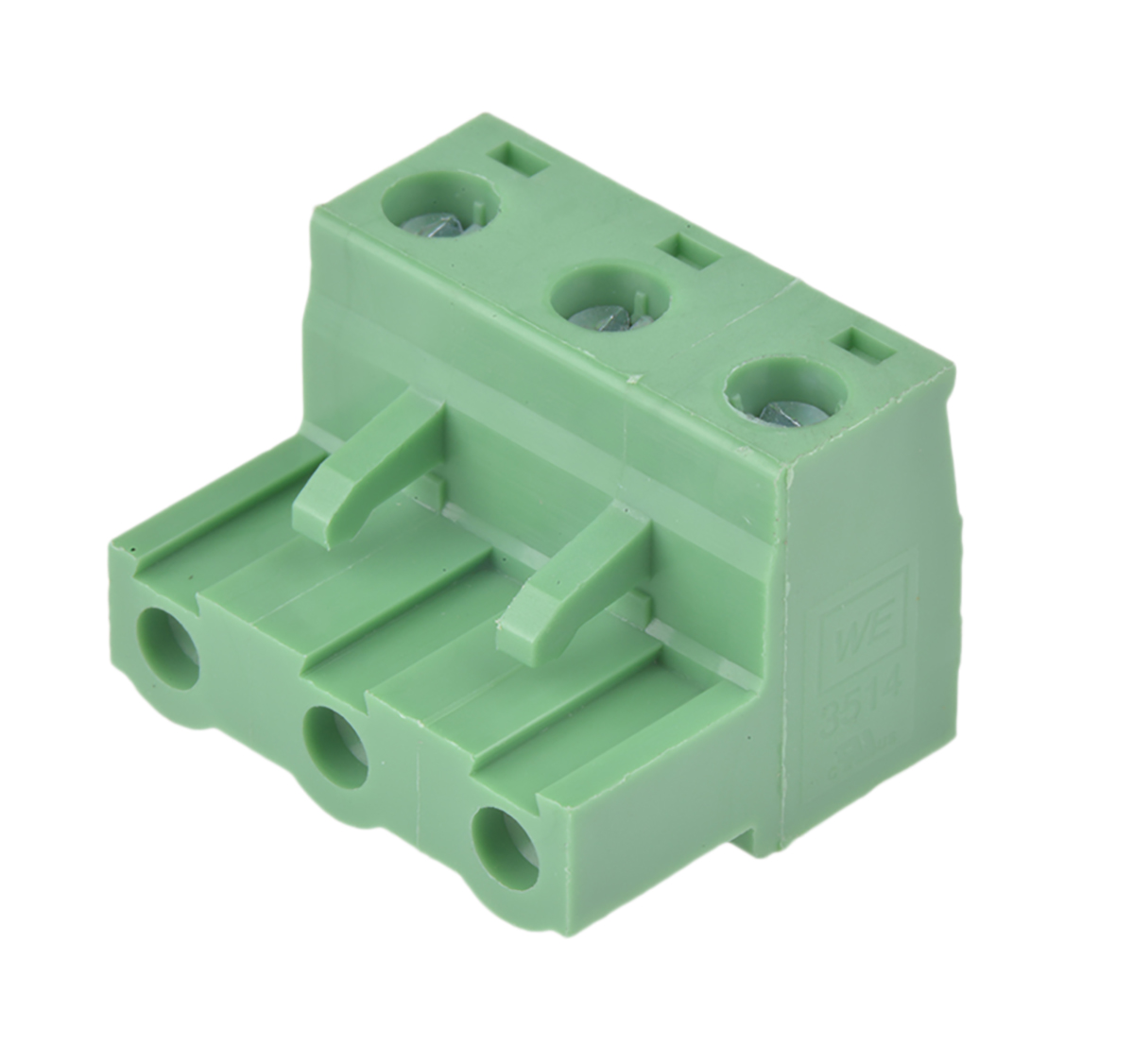Wurth Elektronik, 7.62mm Pitch, 3514, 3 Way, , Pluggable Terminal Block, Plug, Cable Mount, Screw Termination,