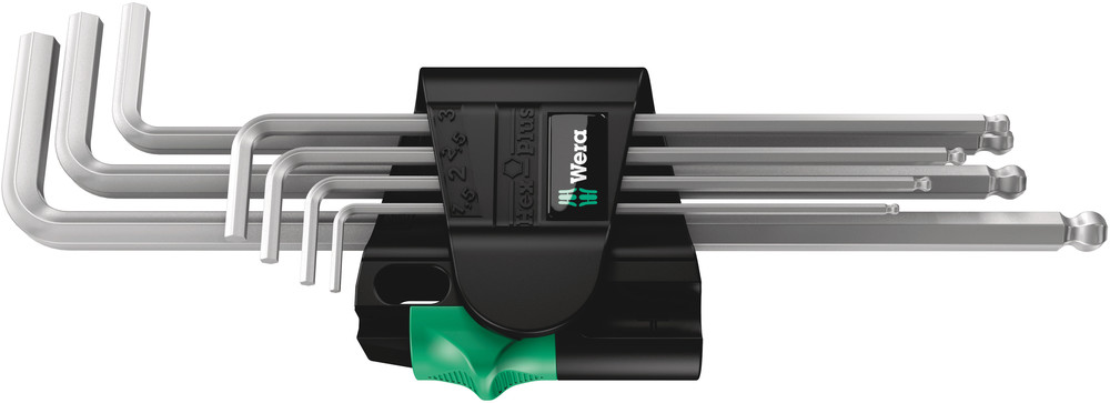 Wera 7 piece L Shape Metric, 1 x 1.5x90 mm, 1 x 2.0x100 mm, 1 x 2.5x112 mm, 1 x 3.0x126 mm, 1 x 4.0x140 mm, 1 x 5.0x160