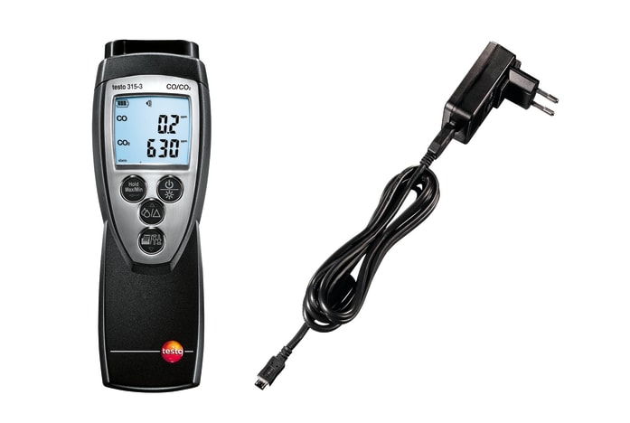 Testo testo 315-3 Data Logging Air Quality Monitor for CO2, +40°C Max, 95%RH Max, Battery-Powered