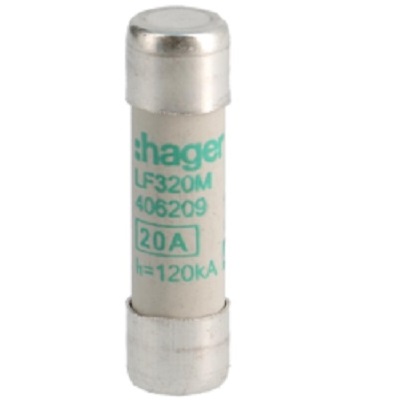 Hager 20A Cartridge Fuse, 10 x 38mm