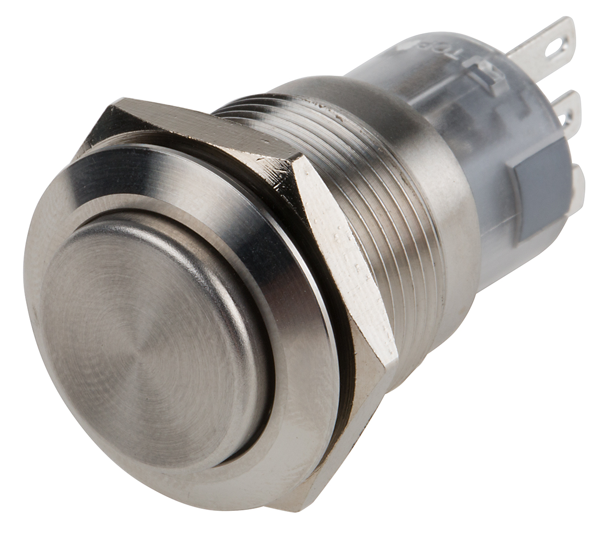 RS PRO Push Button Switch, Latching, Panel Mount, 19mm Cutout, SPDT, 250V ac, IP65, IP67