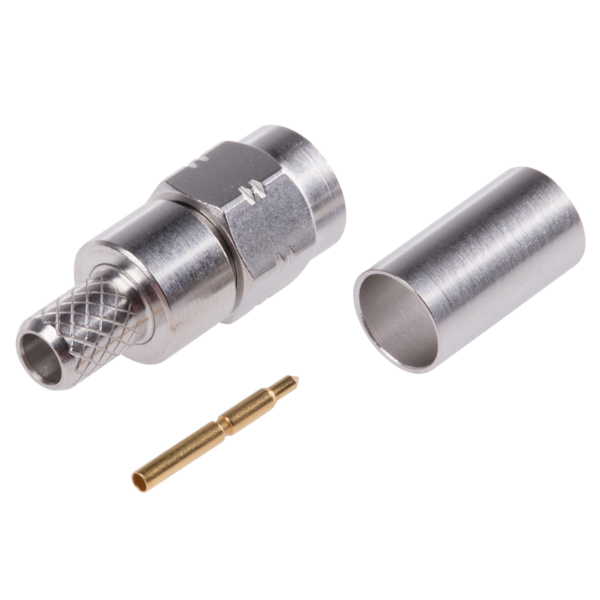 Radiall, Plug Cable Mount SMA Connector, 50Ω, Crimp Termination, Straight Body