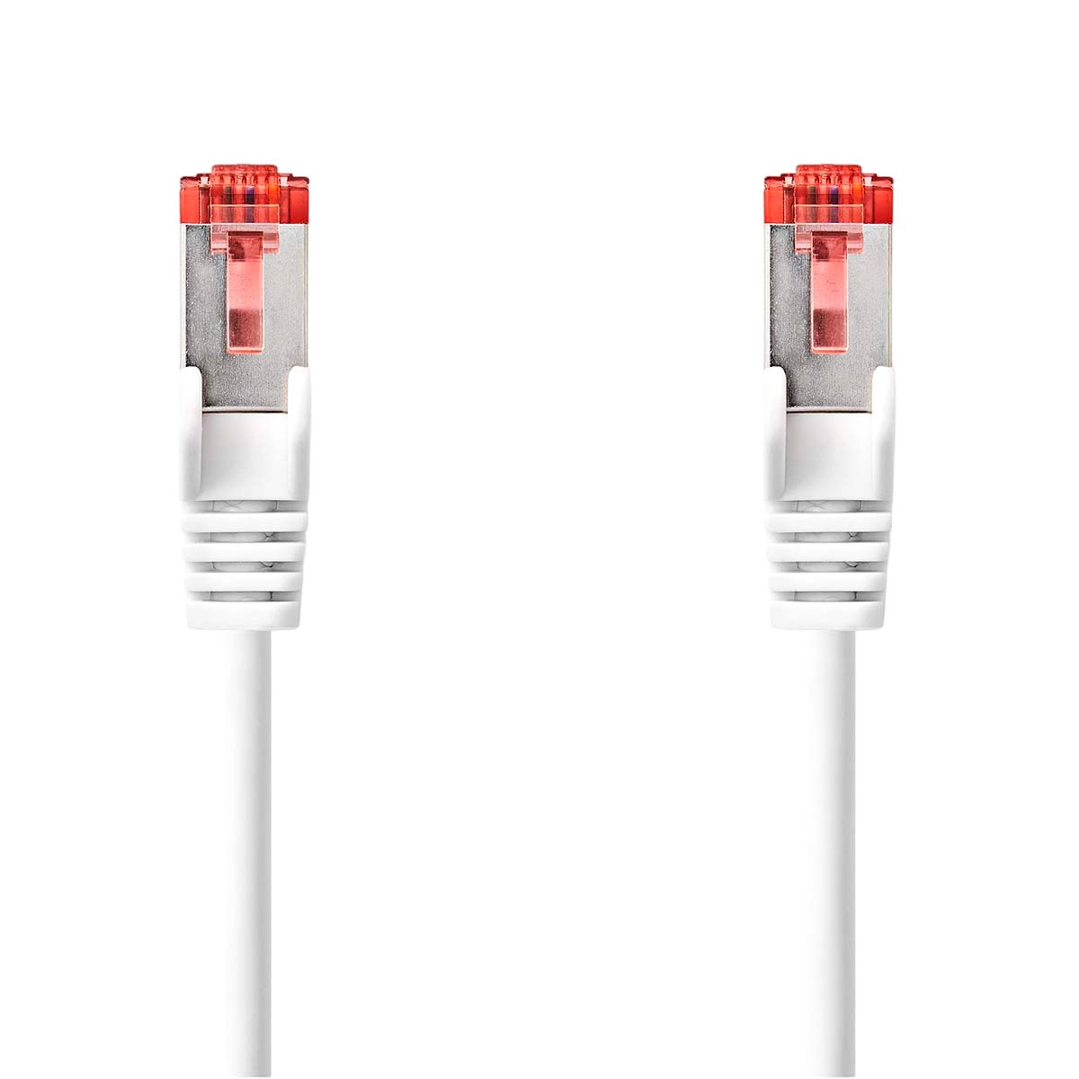 NedisCCGL85, 2m Cat6, White RJ45 to Male RJ45 Male, S/FTP Shielded, Terminated PVC Sheath