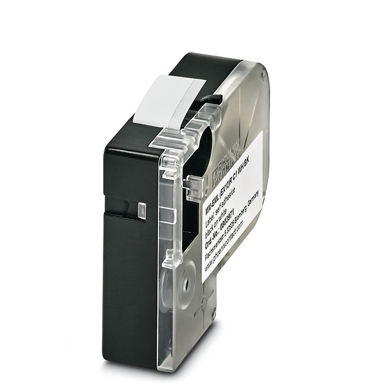Phoenix Contact MM-EML Black on White Label Printer Tape, 8 m Length, 12 mm Width, 8m Label Length, 12mm Label Width