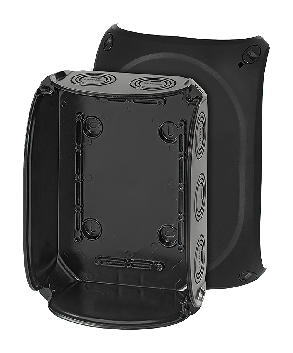 HENSEL ENYCASE DK Series Black Polycarbonate Junction Box, 210 x 155 x 92mm