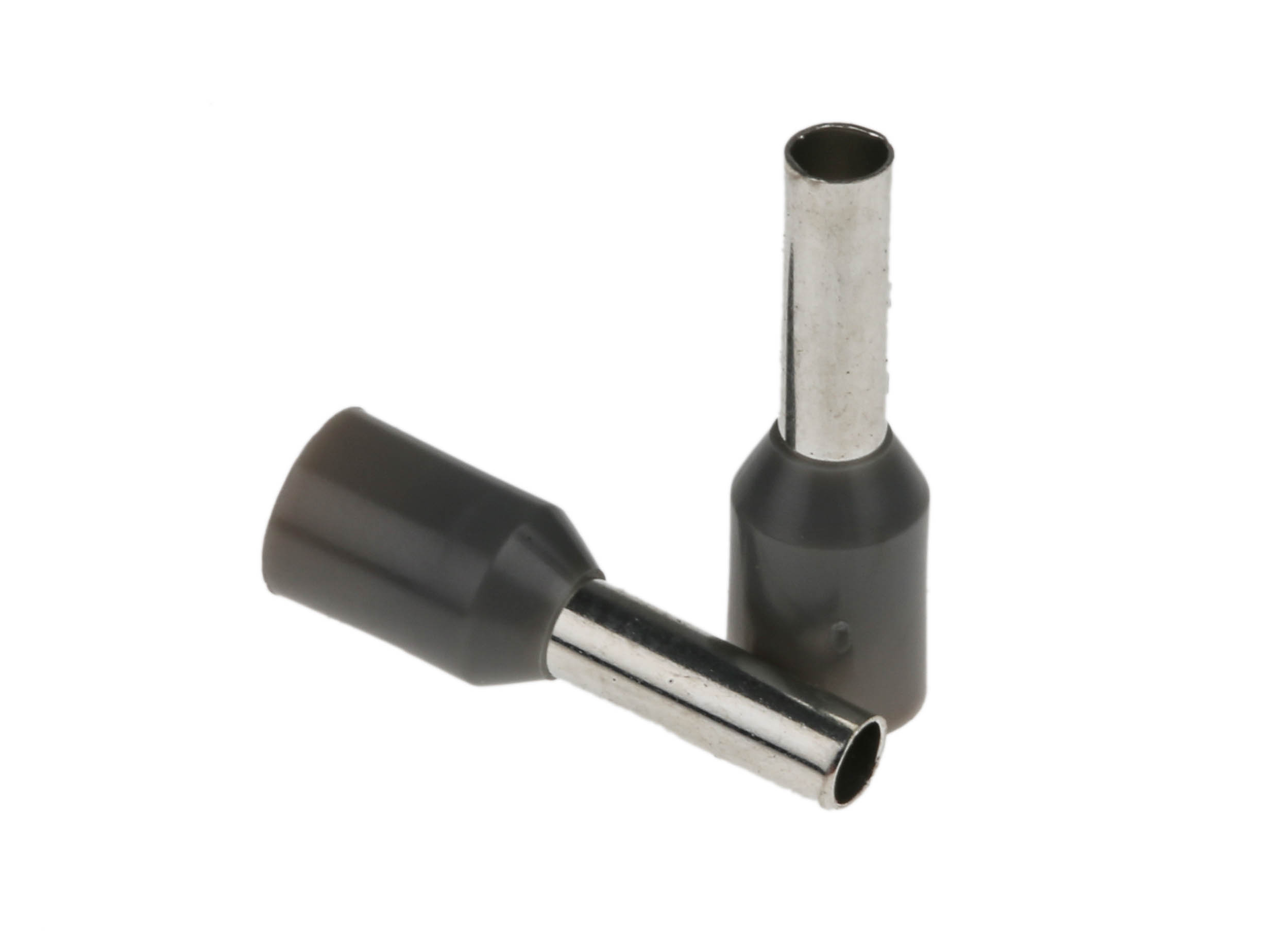 RS PRO Insulated Crimp Bootlace Ferrule, 8mm Pin Length, 2.2mm Pin Diameter, 2.5mm² Wire Size, Grey