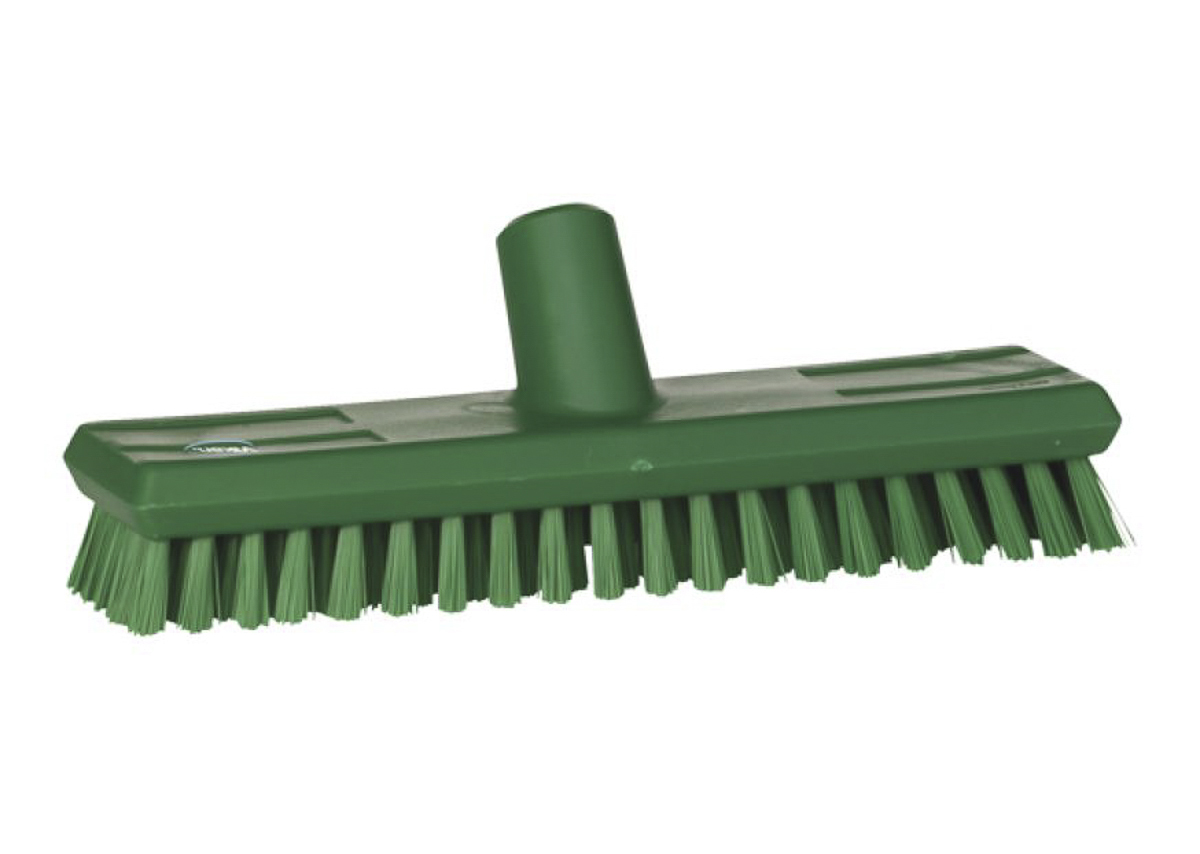 Vikan Hard Bristle Green Scrubbing Brush, 24mm bristle length, PET bristle material