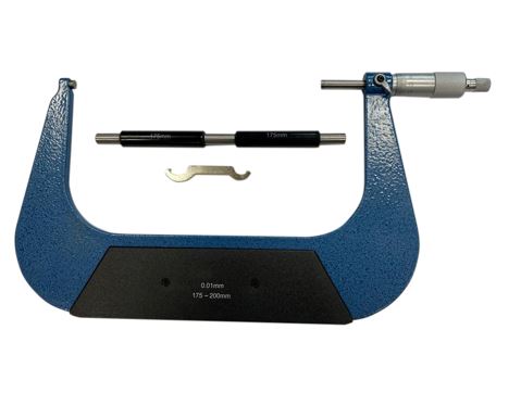 RS PRO External Micrometer, Range 175 mm to 200 mm, With UKAS Calibration