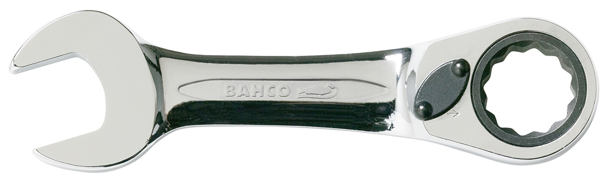 Bahco Ratchet Spanner, 17mm, Metric, Double Ended, 127 mm Overall