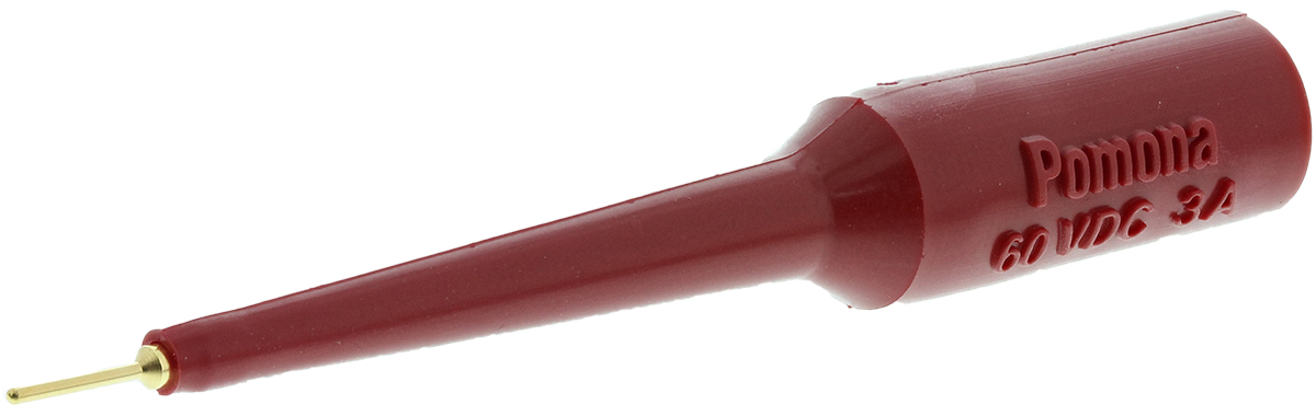 Fluke Red, Male Test Connector Adapter With Brass contacts and Gold Plated