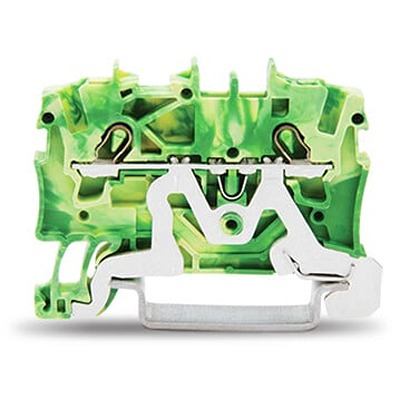 WAGO 2001-1207 TOPJOB S Series Green, Yellow, 1.5mm², 1-Level, Push-In Cage Clamp Termination, ATEX, EAC Ex, IECEx