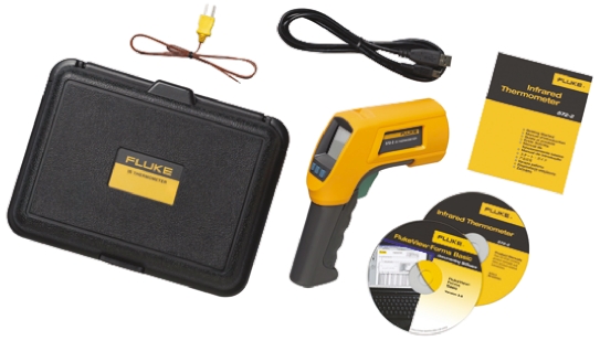 Fluke 572-2 Infrared Thermometer, -30°C Min, +1652 °F, +900°C Max, ±1 % Accuracy, °C and °F Measurements