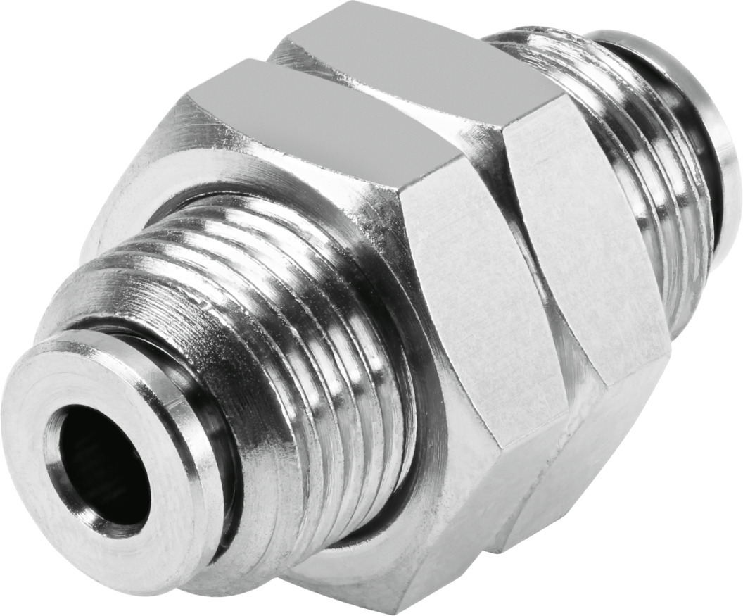 Festo Bulkhead Tube-to-Tube Adaptor, Push In 6 mm to Push In 6 mm, Tube-to-Tube Connection Style, 578300
