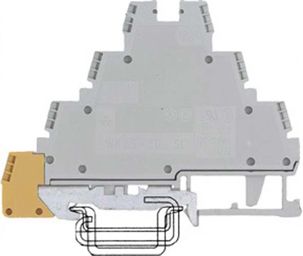 Wieland 7-Way Top Hat Non-Fues DIN Rail Terminal, 22 → 12 AWG Wire, Screw, Thermoplastic Housing