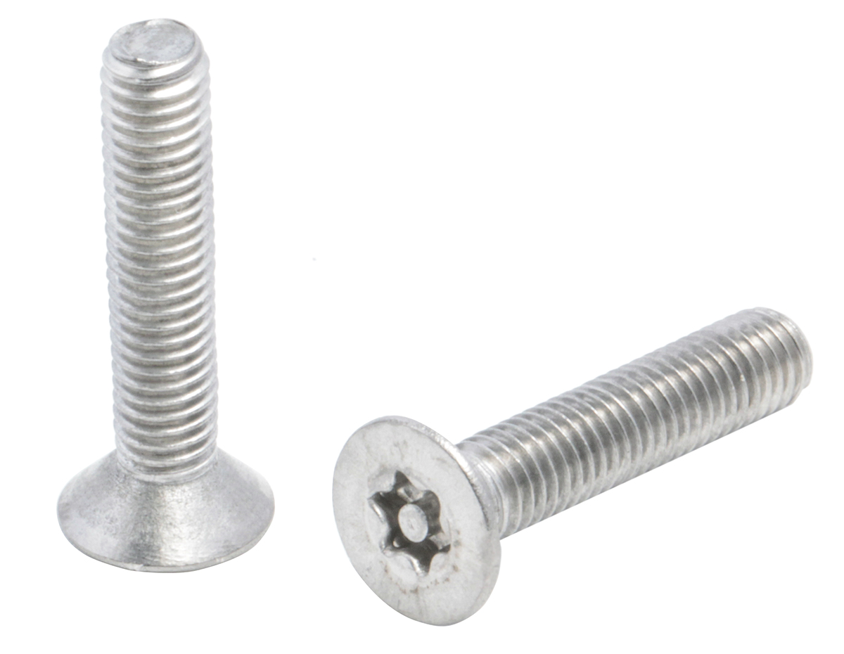 RS PRO Plain Flat Stainless Steel Tamper Proof Security Screw, M5 x 25mm