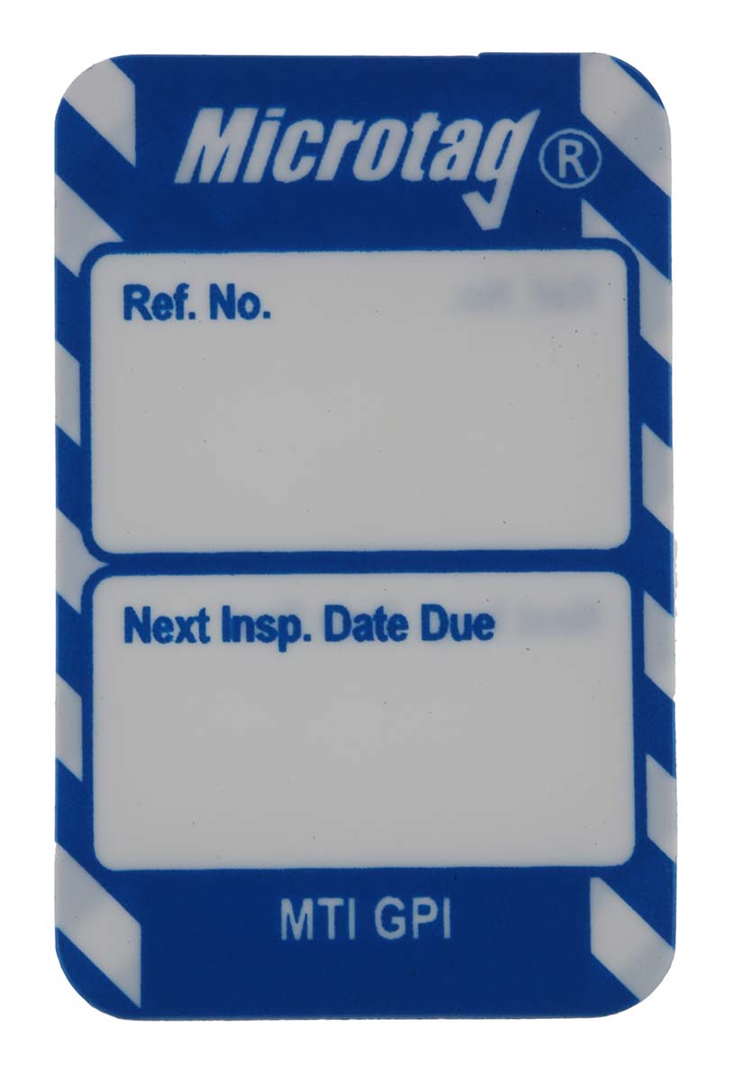 Brady White on Blue Safety Inspection Tag, English Language, 20 per Pack