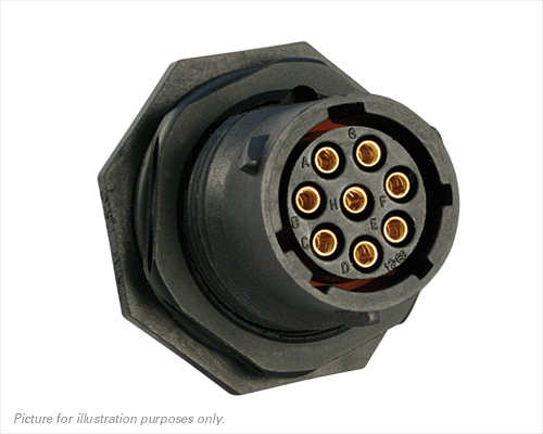 Souriau Sunbank by Eaton Circular Connector, 8 Contacts, Panel, Standard Connector, Plug, Female, IP68, IP69K, UTS