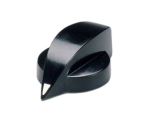 OKW 20mm Black Potentiometer Knob for 6mm Shaft Round Shaft, A1317860
