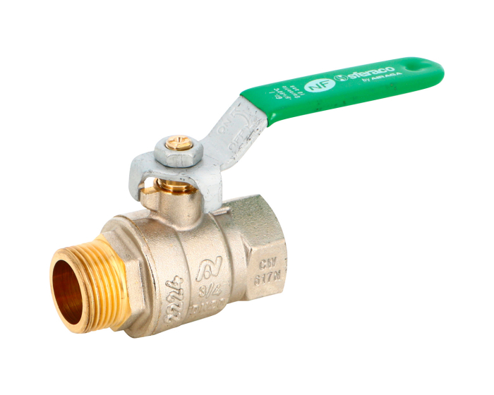 Sferaco Nickel Plated Brass Ball Valve, Ball Valve, Threaded, BSP 3/4in, 40bar Operating Pressure