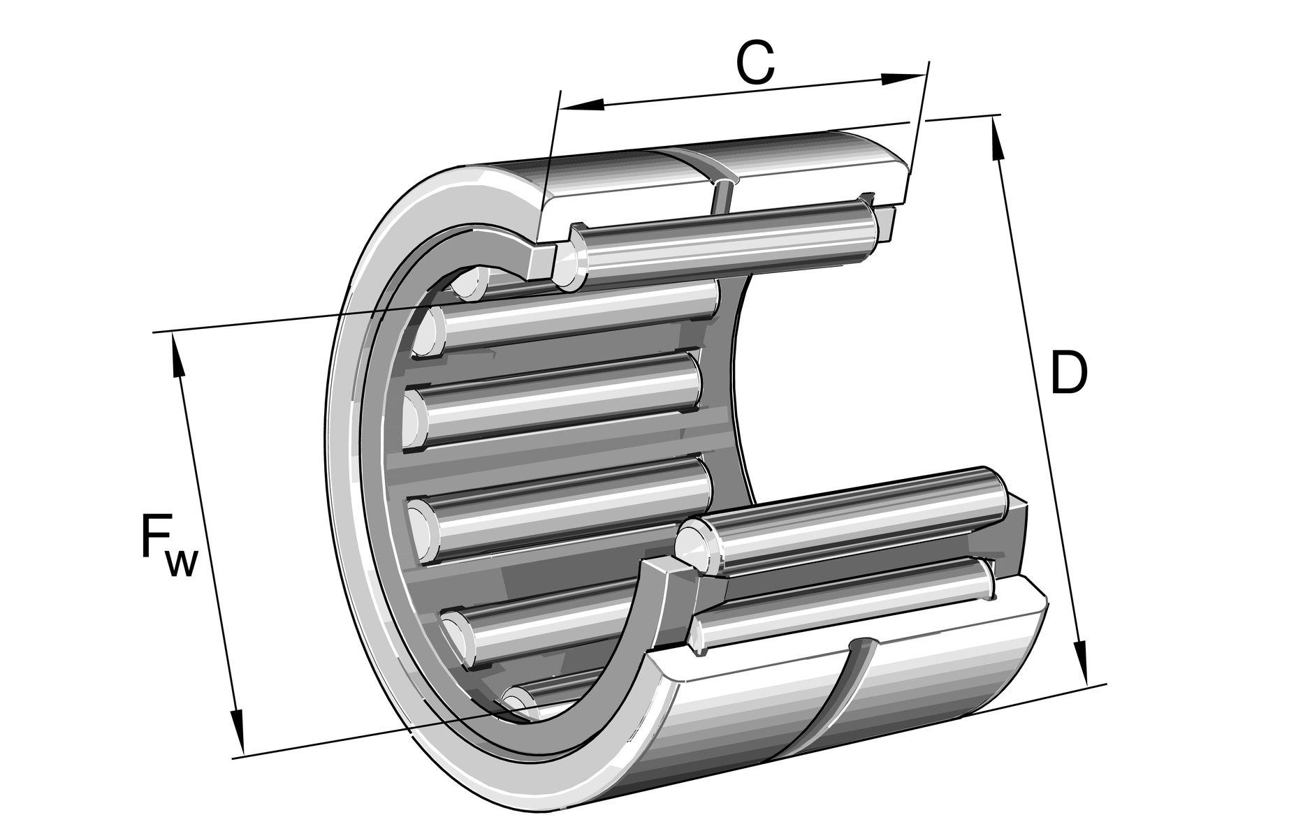 INA NK9/16-TV-XL 9 mm ID Roller Bearing Needle, 16 mm OD