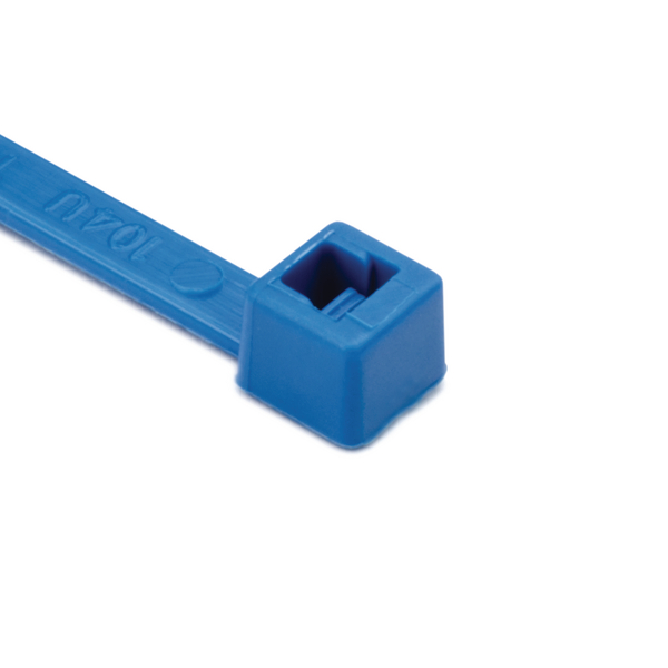 HellermannTyton Cable Tie, High Chemical Resistance, 150mm x 3.5 mm, Blue ETFE, Pk-100