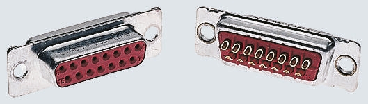 FCT from Molex 15 Way Panel Mount D-sub Connector Plug