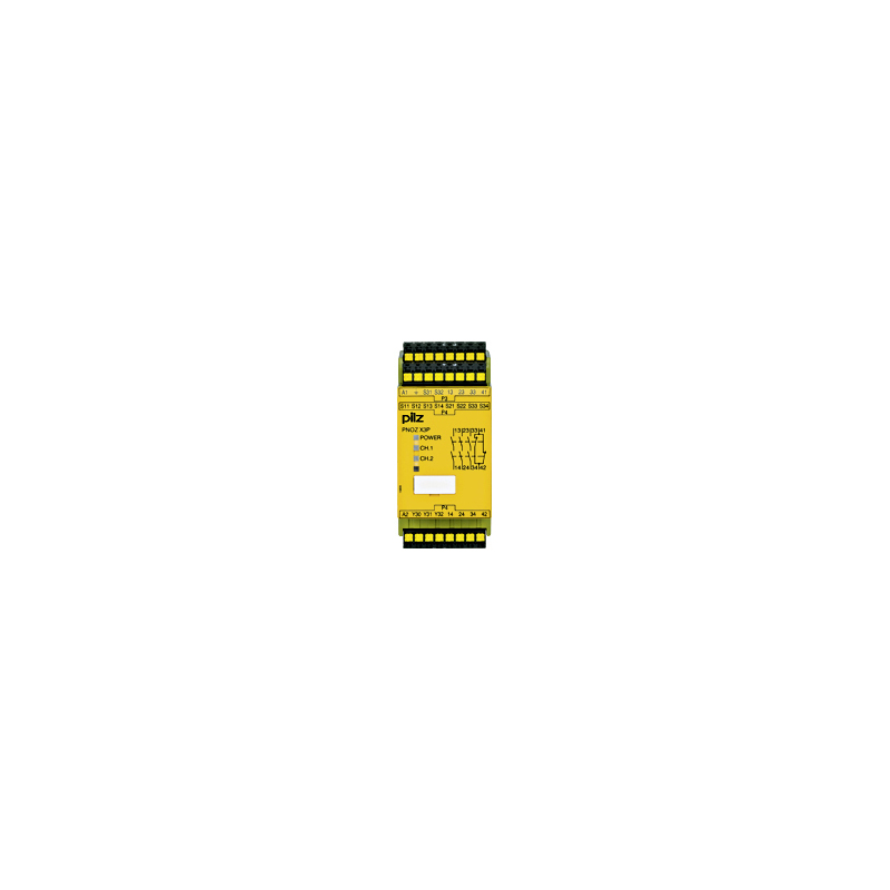 Pilz 787313 1 Auxiliary Contacts Safety Relay 24 → 240V ac/dc, Single/Dual-Channel 3 Safety Contacts
