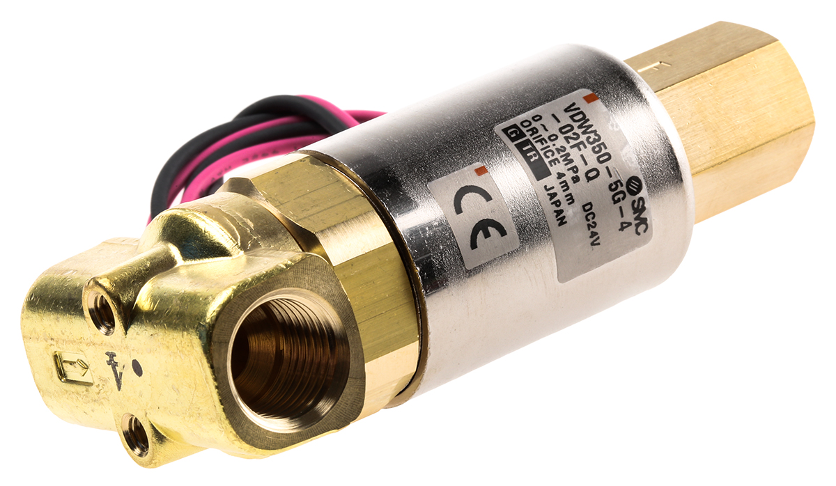 SMC Solenoid Valve VDW350-5G-4-02F-Q, 3 Port, NO/NC, 24 V dc