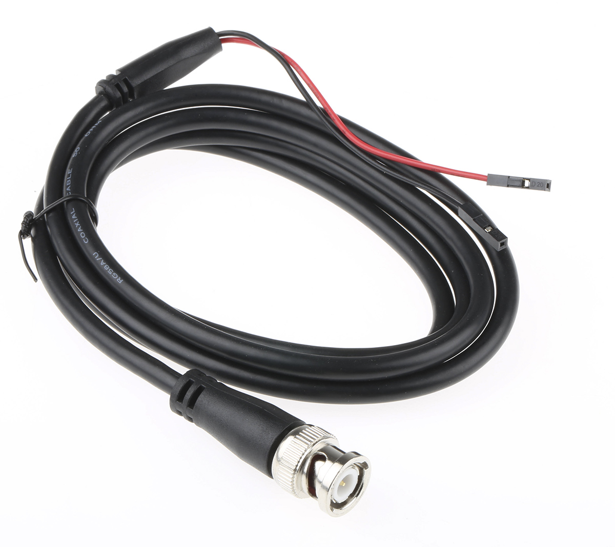 Hirschmann Test & Measurement BNC Test Lead, 60V dc, Red/Black, 1.2m Lead Length