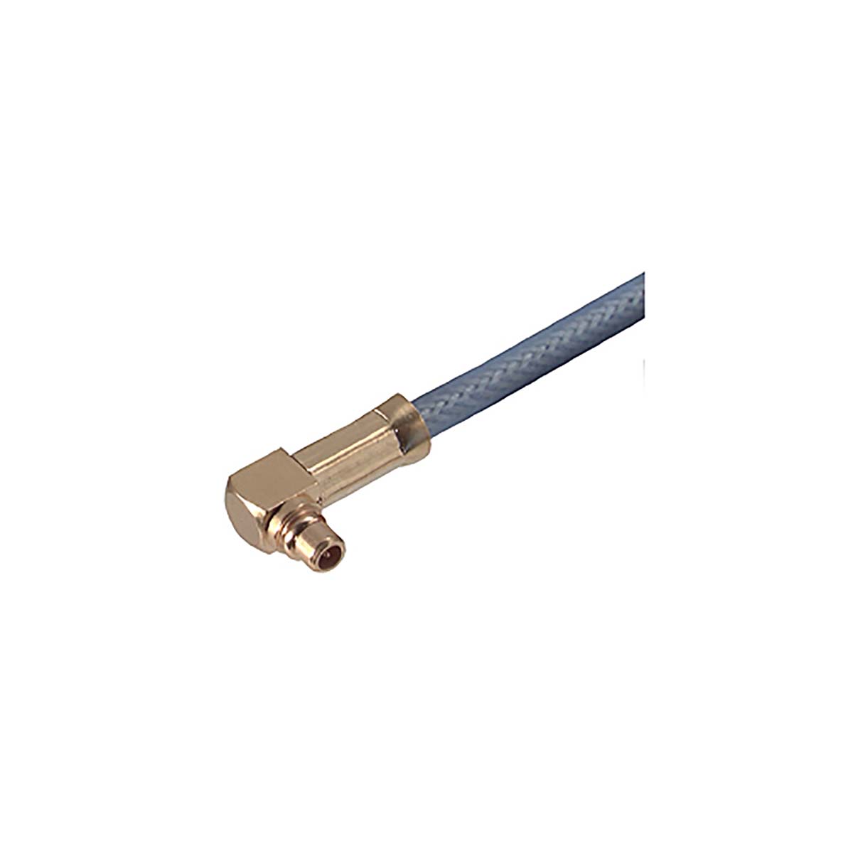 Huber+Suhner 16_MMCX-50-2-4/111_OH Series, Plug Cable Mount MMCX Connector, Crimp Termination, Right Angle Body
