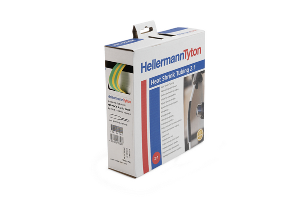 HellermannTyton Heat Shrink Tubing, Brown 6.4mm Sleeve Dia. x 5m Length 2:1 Ratio, 300 Series