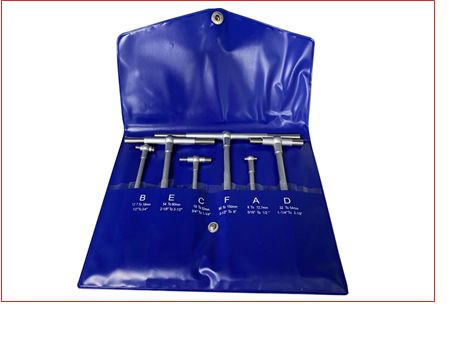 RS PRO Telescopic Bore Gauge, Chrome, 6 piece