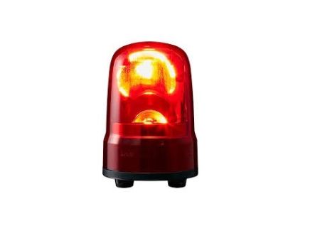 Patlite SK Series Red Rotating Beacon, 12→24 VDC, Base Mount, LED Bulb, IP23