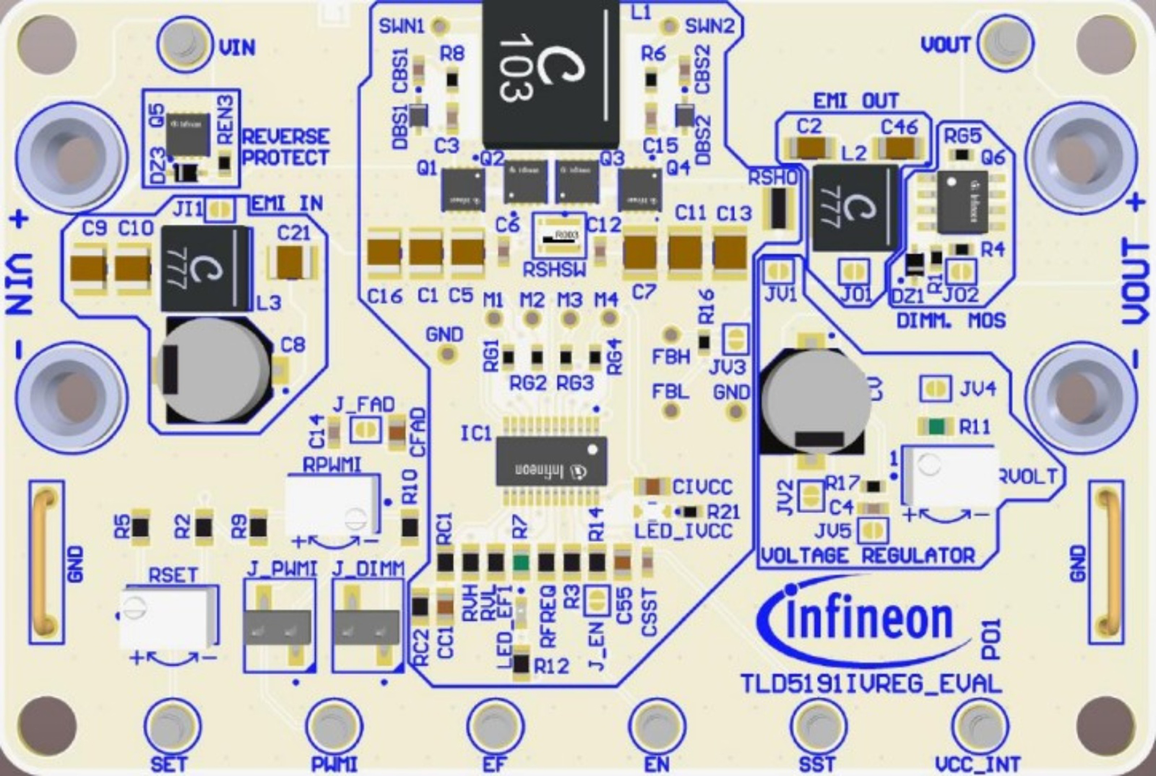 Infineon TLD5191IVREGEVALTOBO1 Dev Kit