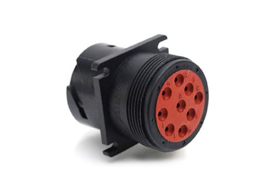 Amphenol Industrial Circular Connector, 9 Contacts, Panel, Standard Connector, Socket, Female, IP67, AHD Series