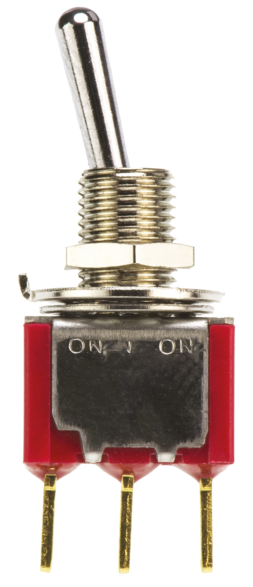 TE Connectivity Toggle Switch, PCB Mount, On-On, SPDT, Through Hole Terminal, 20V