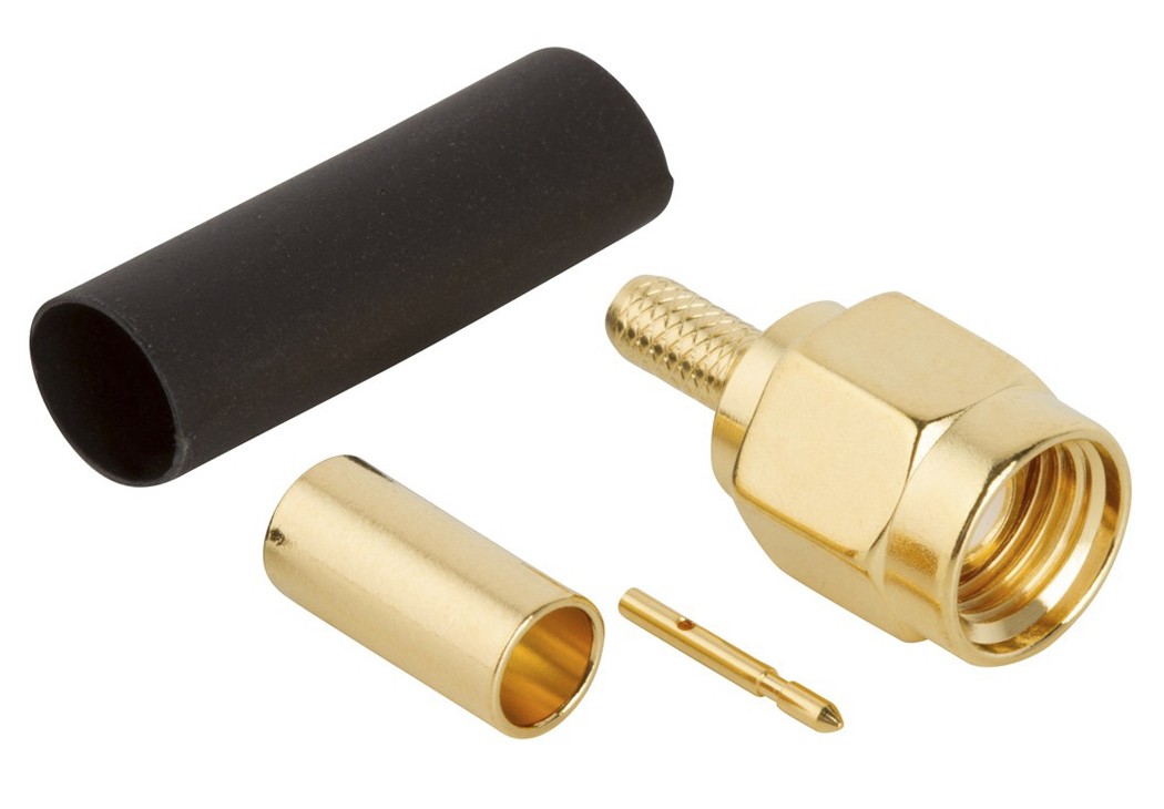 Amphenol RF, Plug Cable Mount SMA Connector, 50Ω, Crimp Termination, Straight Body