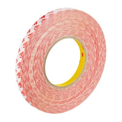 3M GPT-020P Transparent Double Sided Adhesive Square, 0.2mm Thick, Acrylic Backing, 19mm x 50m